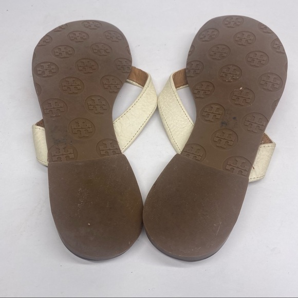 Tory Burch White Leather Thong Sandals - Picture 3 of 3